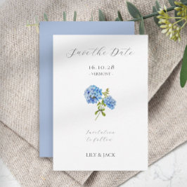 Inget Photo Grått-skript Hydrangea sparar datumkor Spara Datumet