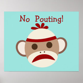 Inget Pouting Meme Sock monkey Baby Nursery Poster