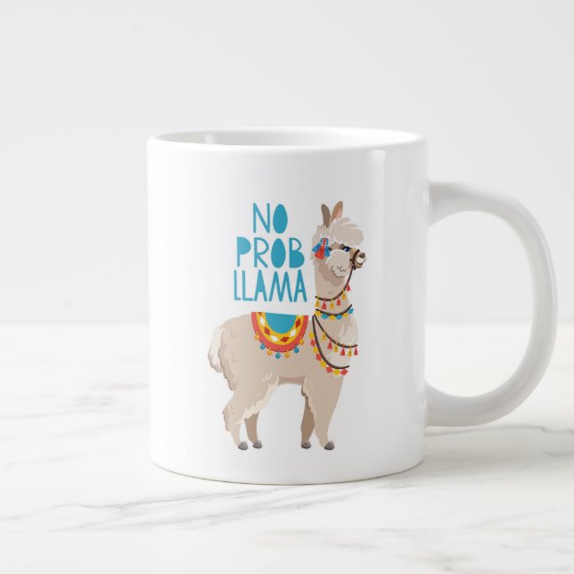 Inget Prob Llama Jumbo Mugg (Höger)