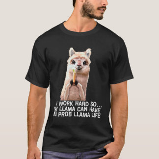 Inget Prob LLAma Söt Alpaca Llama Inget Drama Como T Shirt