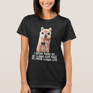 Inget Prob LLAma Söt Alpaca Llama Inget Drama Como T Shirt
