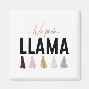 Inget Prob Llama Tassel Guld Magnet