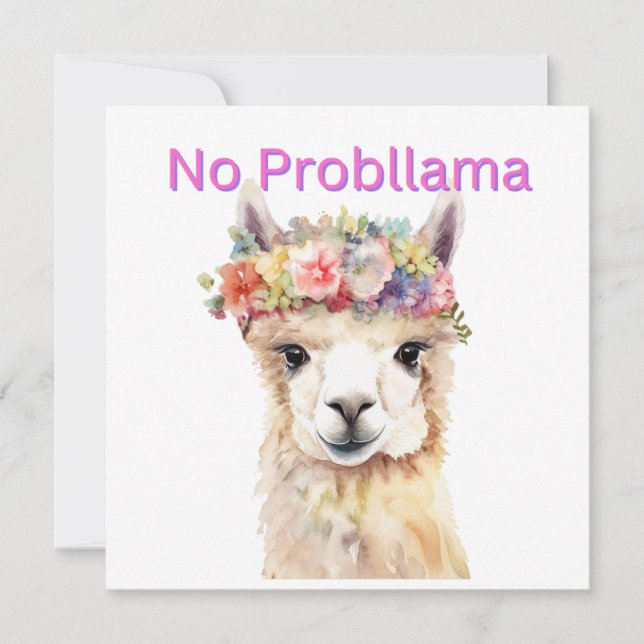 INGET PROBLLAMA - NÄR DU HAR JESUS-KORT INBJUDNINGAR (Framsida)