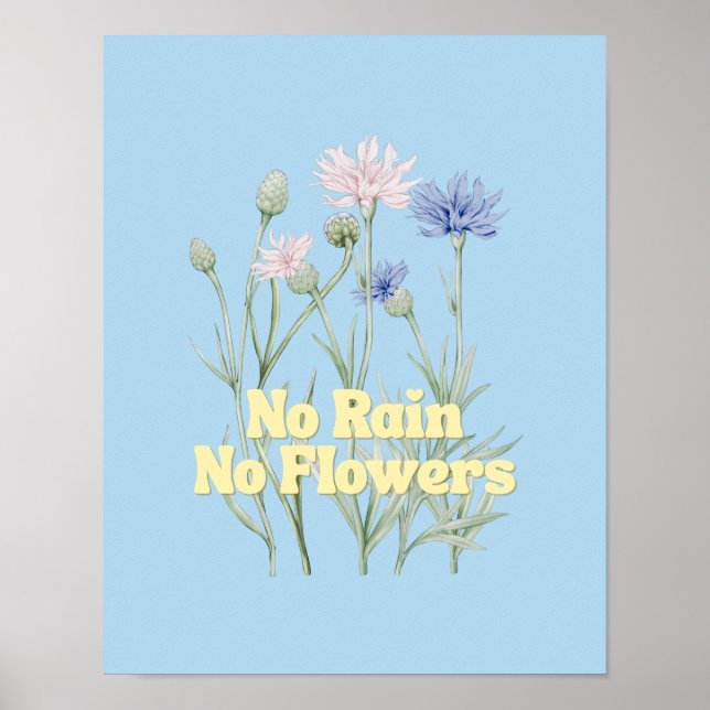 Inget regn, inga blommor poster (Framsidan)