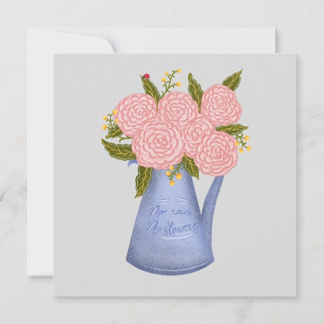 Inget regn inga blommor vattenkanna med blommor (Framsida)
