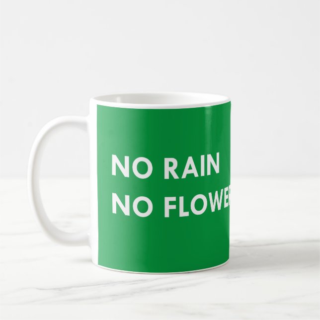 Inget regn på blommor kaffemugg (Vänster)