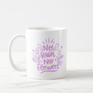 Inget regn på blommor kaffemugg