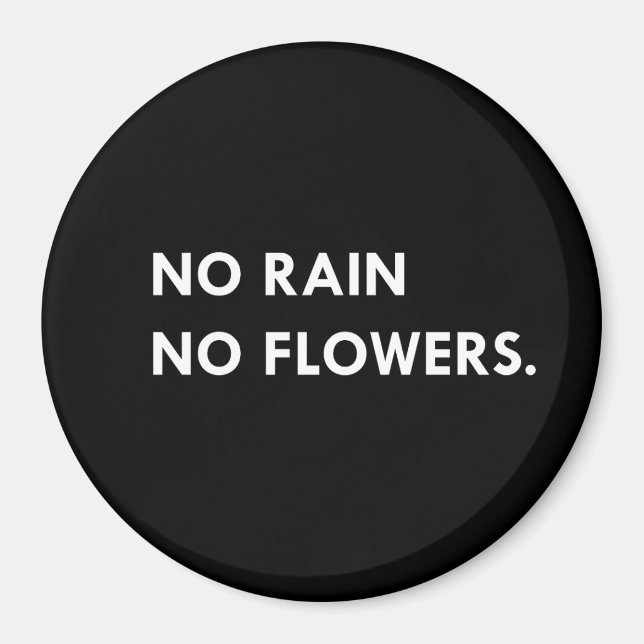Inget regn på blommor magnet (Framsidan)