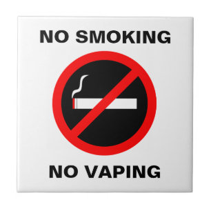 INGET - röka INGEN VAPING UNDERTECKNA Kakelplatta