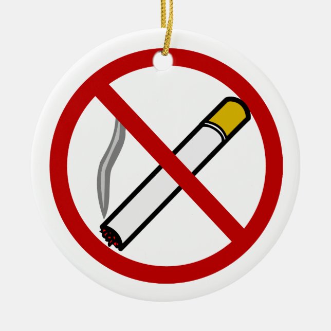 Inget - röka prydnaden för dörrknopp julgransprydnad keramik (Framsidan)