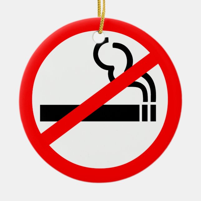 Inget - röka symbol julgransprydnad keramik (Framsidan)