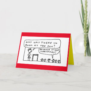 Inget rum på Tecknaden Inn jul Helgkort