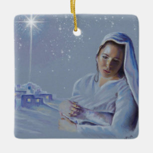 Inget rum vid Inn-julet Julgransprydnad Keramik