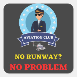 INGET RUNWAY? INGA PROBLEM FYRKANTIGT KLISTERMÄRKE