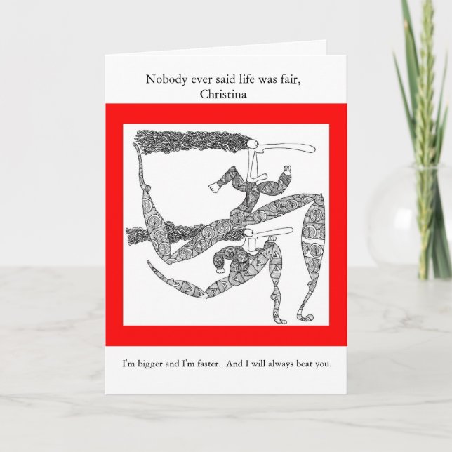 Inget sade någonsin att liv var mässan, Chris… Kort (Framsida)