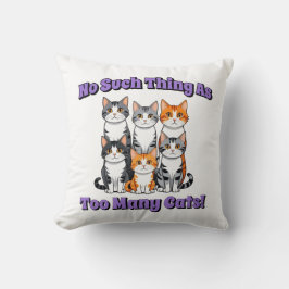 Inget Sak som för många katter! Kudde