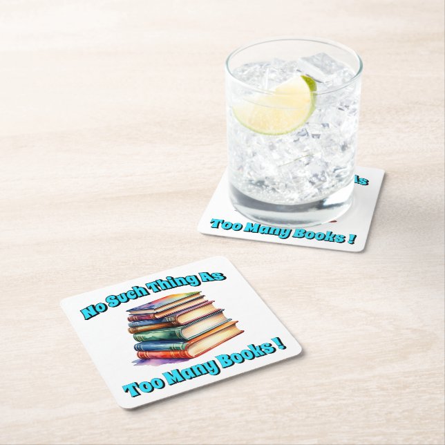 Inget Sak som för mycket Bokar! Underlägg Papper Kvadrat (Insitu)