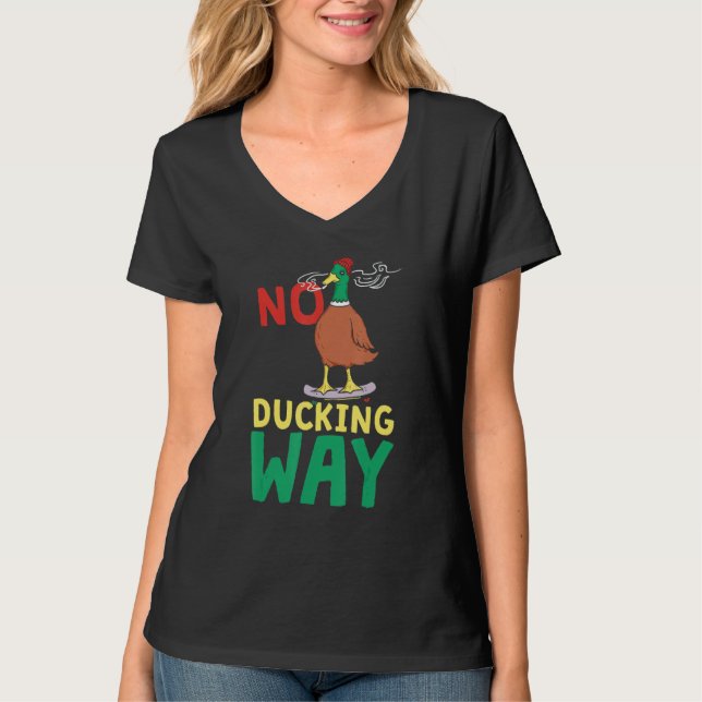 Inget sätt att Ducka  Anka T Shirt (Framsida)