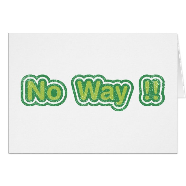 Inget sätt hälsningskort (Framsidan Horizontal)