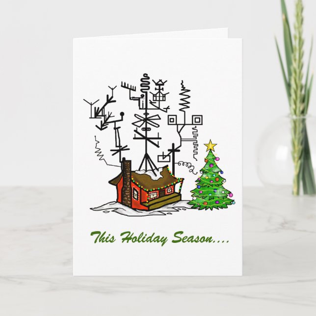 Inget Shack som Home Ham Radio-julkort Helgkort (Framsida)