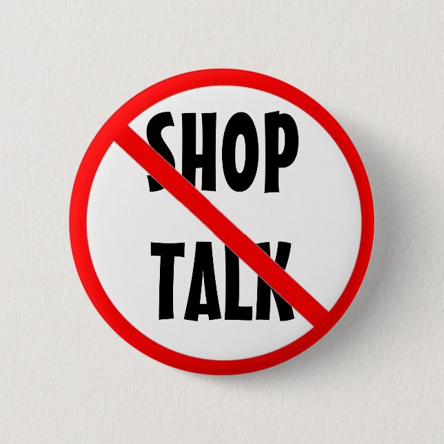 Inget shoppa samtalarbetsväderkornet knapp (Framsida)