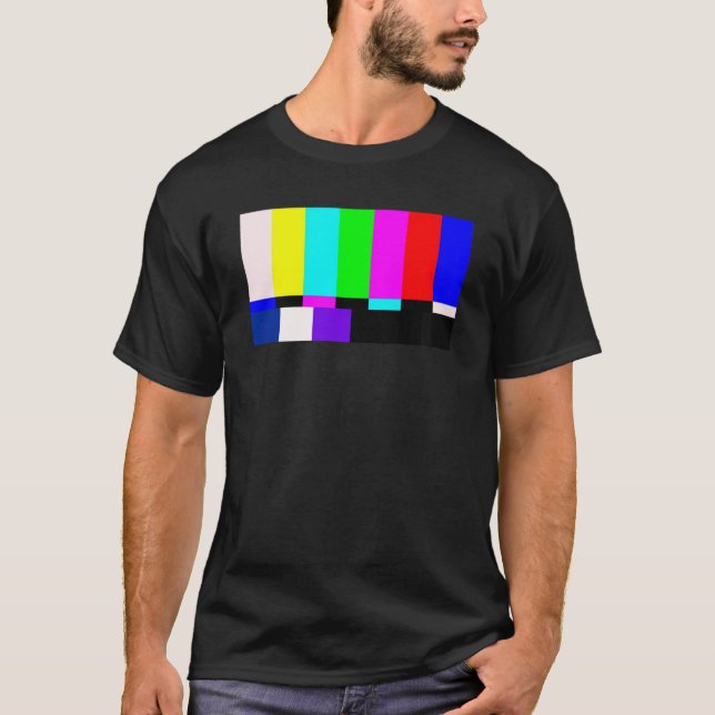 Inget signaltelevisionstest Skärm Färg Pub T Shirt (Framsida)