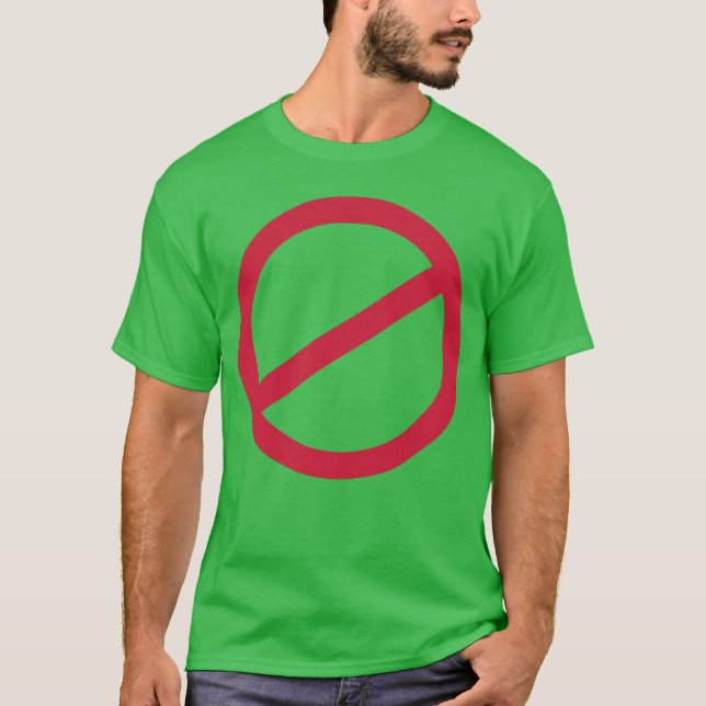 Inget skojigt tecken t shirt (Framsida)