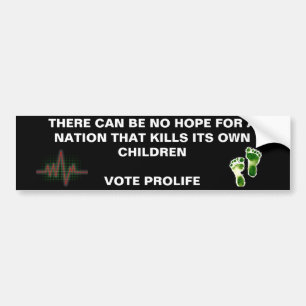Inget skräddarsy hopp - rösta Prolife - Bildekal