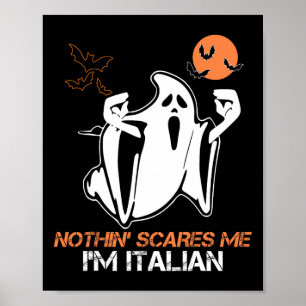 Inget Skrämmer mig att jag är Ghost Halloween Cost Poster