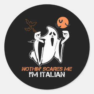 Inget Skrämmer mig att jag är Ghost Halloween Cost Runt Klistermärke
