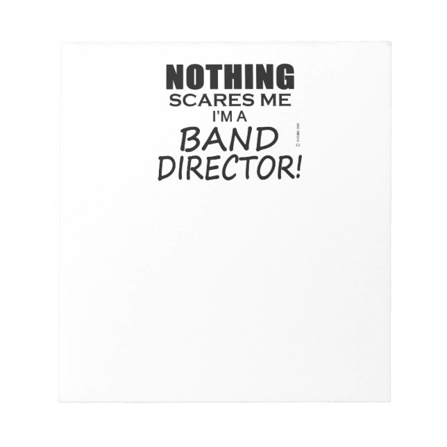 Inget Skrämmer mig, Band Director Anteckningsblock (Framsida)