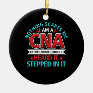 Inget Skrämmer mig CNA-sjuksköterskejobb Älskare G Julgransprydnad Keramik