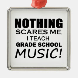 Inget Skrämmer mig Klass School Music Julgransprydnad Metall