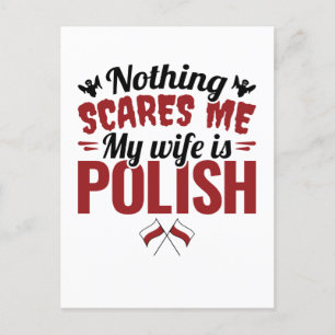 Inget skrämmer mig min fru är polska vykort