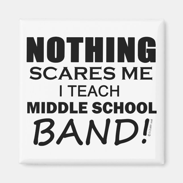 Inget Skrämmer mig Mitten School Band Magnet (Framsidan)