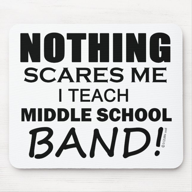Inget Skrämmer mig Mitten School Band Musmatta (Framsidan)
