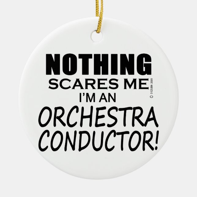 Inget Skrämmer mig Orchestra Conductor Julgransprydnad Keramik (Framsidan)