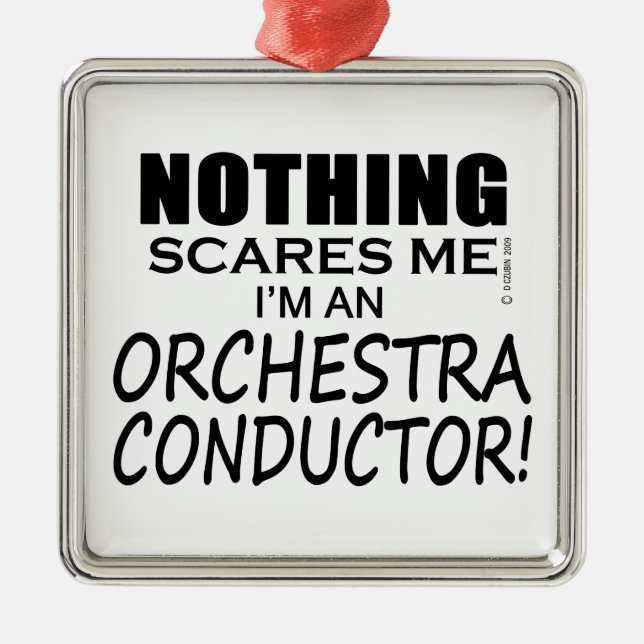 Inget Skrämmer mig Orchestra Conductor Julgransprydnad Metall (Framsidan)