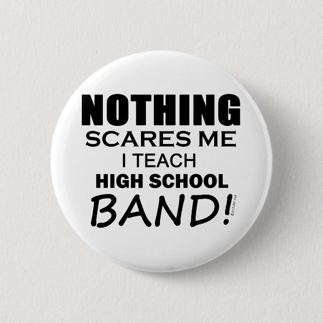 Inget Skrämmer mig på gymnasieband Knapp (Framsida)