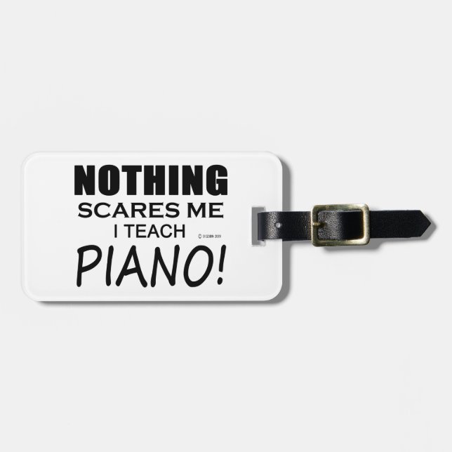 Inget Skrämmer mig Piano Bagagebricka (Horisontell Framsida)