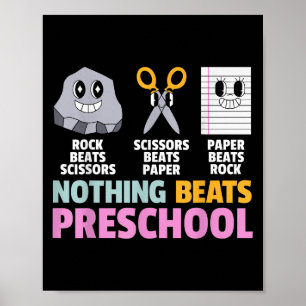 Inget slag mot Preschool Pre-k Back to school Teac Poster