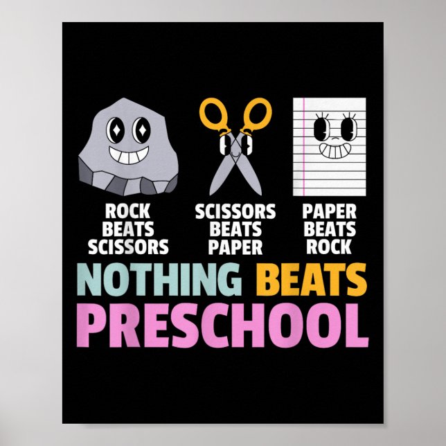 Inget slag mot Preschool Pre-k Back to school Teac Poster (Framsidan)
