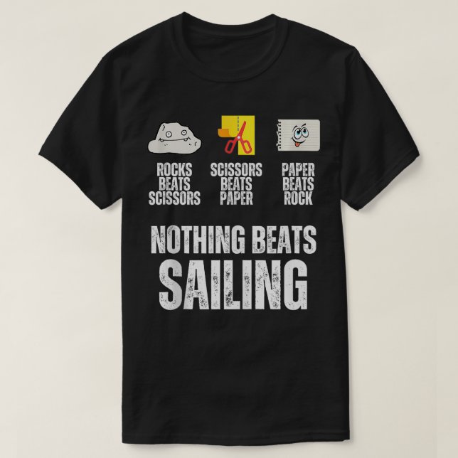 Inget slag som seglar med Sten Pappra saxar Lusnyj T Shirt (Design framsida)