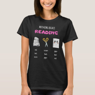 Inget slår att läsa Pappra saxar i Sten T Shirt