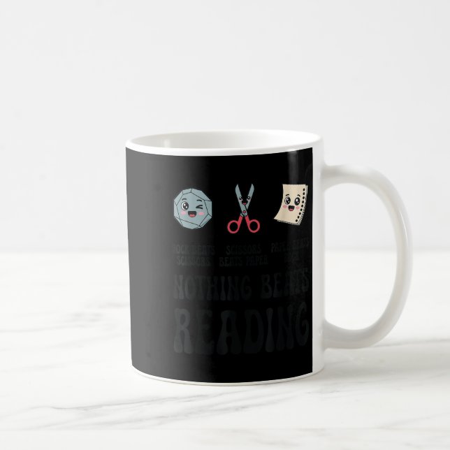 Inget slår att läsa Sten Pappra saxar Kaffemugg (Höger)
