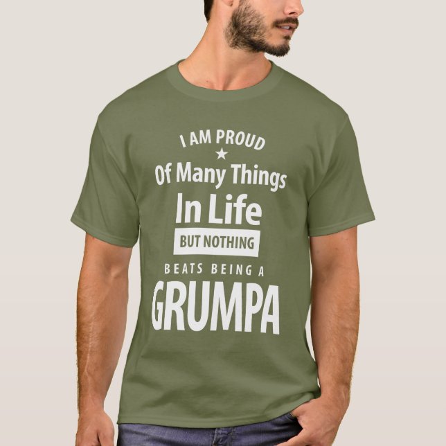 Inget slår att vara en grumpa | Far och morfar T Shirt (Framsida)