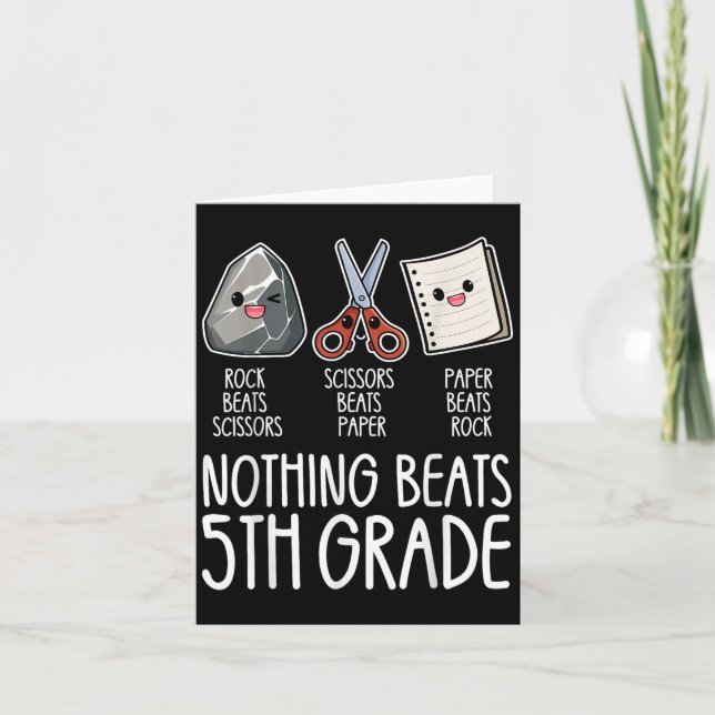 Inget slår femte Klass-nuet Back to school Kids Kort (Framsida)