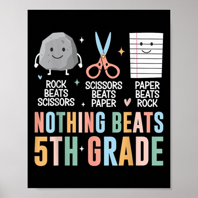 Inget slår femte Klass-nuet Back to school Kids Poster (Framsidan)