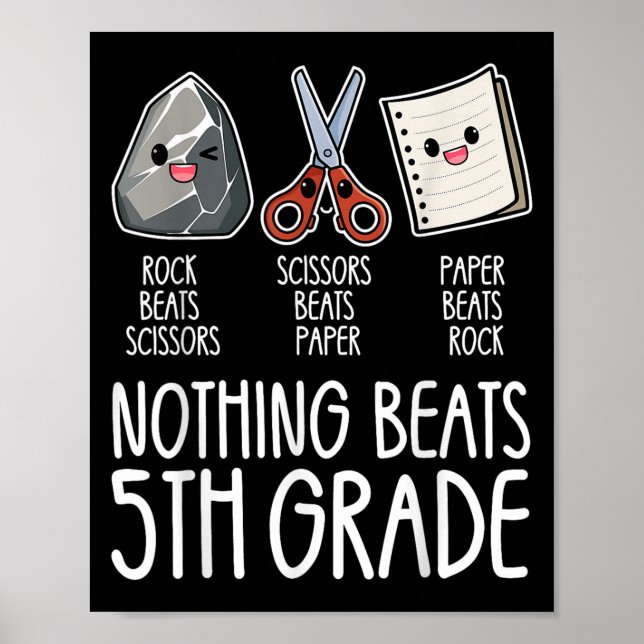 Inget slår femte Klass-nuet Back to school Kids Poster (Framsidan)