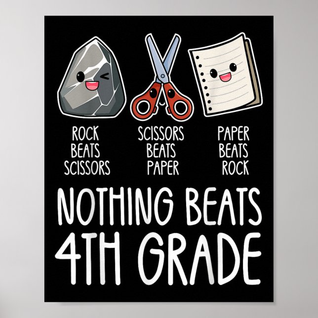 Inget slår fjärde Klass-nun Back to school Kids Poster (Framsidan)